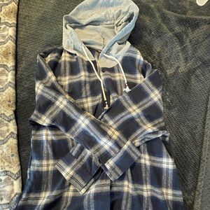 SHEIN curve fall hoodie button up